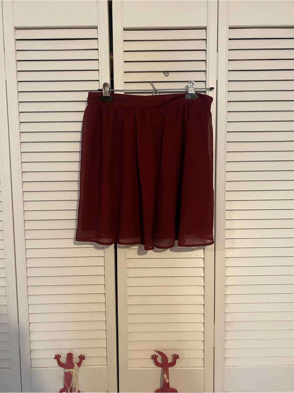 Burgundy Summer Mini Skirt
